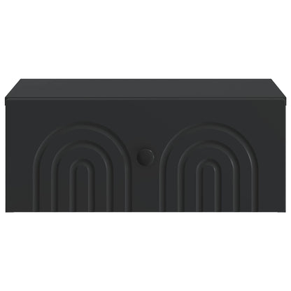 Wall-Mounted Bedside Cabinet 2 pcs Black 49 x 34.5 x 20 cm