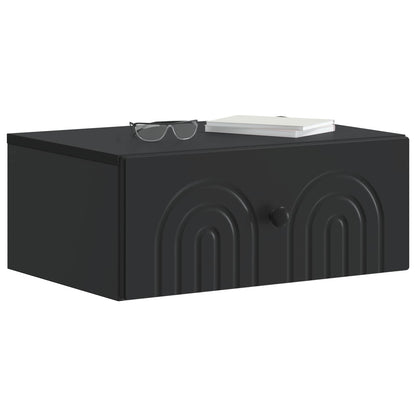 Wall-Mounted Bedside Cabinet 2 pcs Black 49 x 34.5 x 20 cm