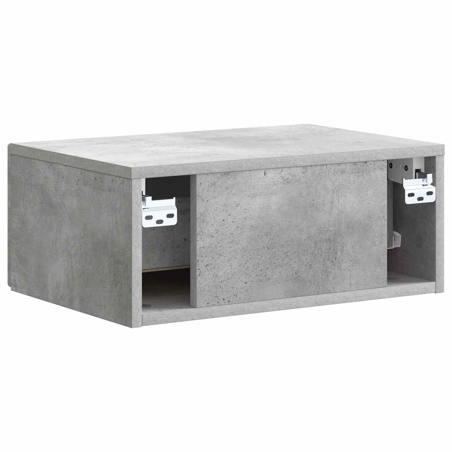 Wall-Mounted Bedside Cabinet 2 pcs Concrete Grey