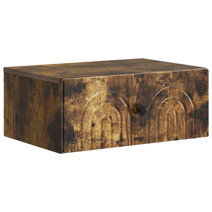 Wall-Mounted Bedside Cabinet Smoked Oak 49 x 34.5 x 20 cm