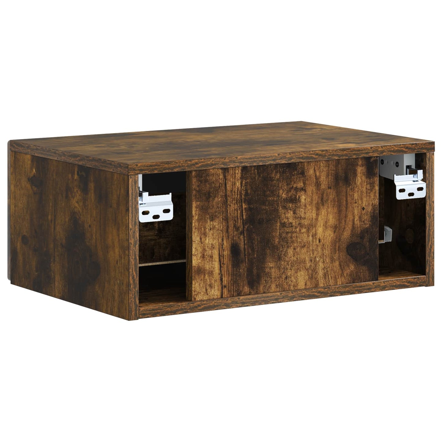 Wall-Mounted Bedside Cabinet Smoked Oak 49 x 34.5 x 20 cm
