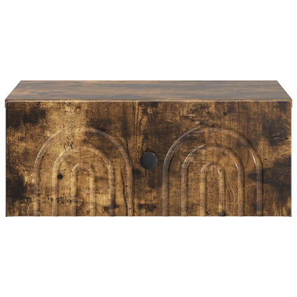 Wall-Mounted Bedside Cabinet Smoked Oak 49 x 34.5 x 20 cm