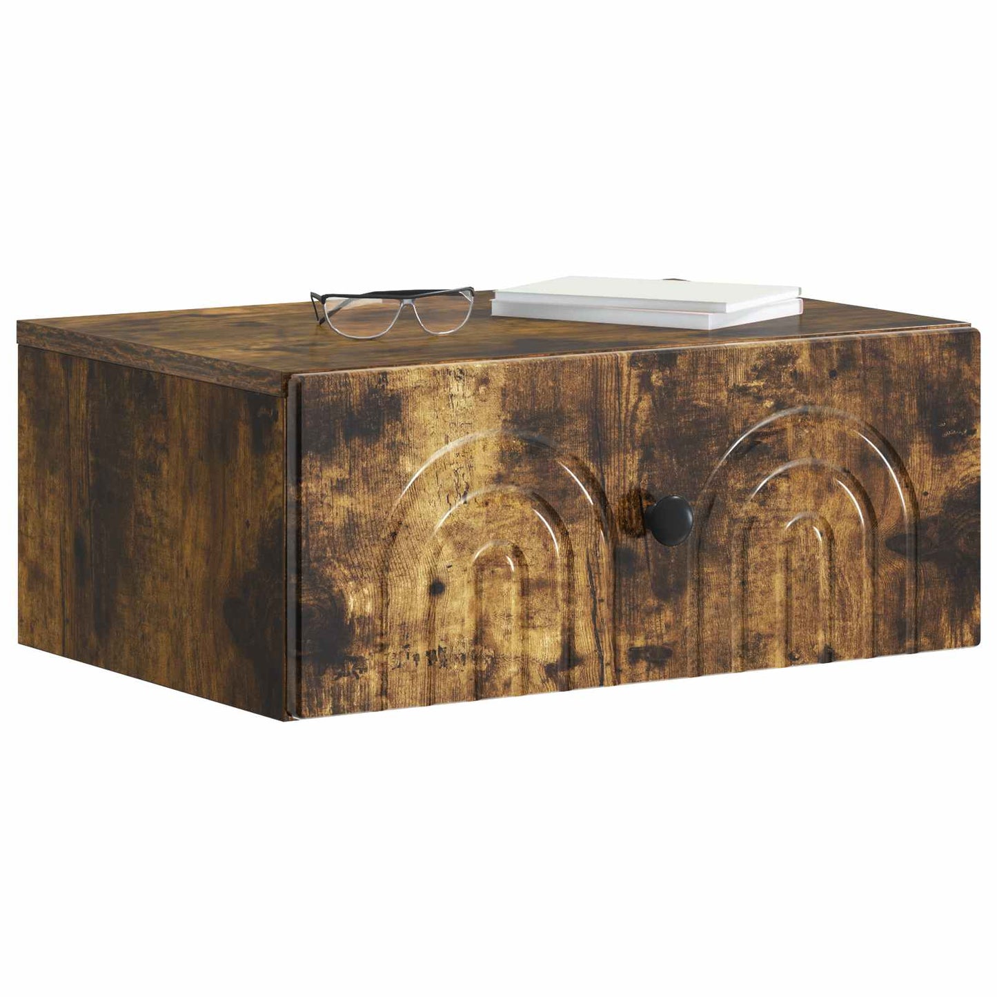 Wall-Mounted Bedside Cabinet Smoked Oak 49 x 34.5 x 20 cm