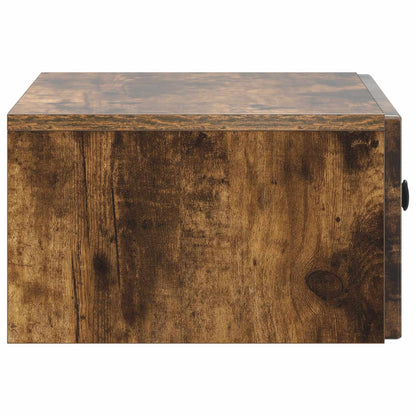 Wall-Mounted Bedside Cabinet Smoked Oak 49 x 34.5 x 20 cm