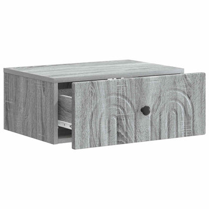 Wall-Mounted Bedside Cabinet 2 pcs Grey Sonoma Engineered Wood