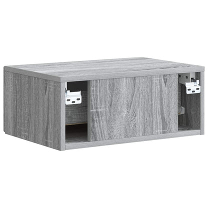 Wall-Mounted Bedside Cabinet 2 pcs Grey Sonoma