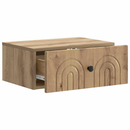 Wall-Mounted Bedside Cabinet Artisan Oak 49 x 34.5 x 20 cm