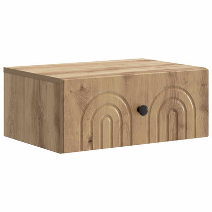 Wall-Mounted Bedside Cabinet 2 pcs Artisan Oak Engineered Wood
