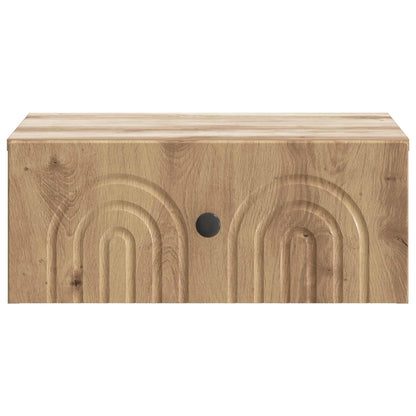 Wall-Mounted Bedside Cabinet 2 pcs Artisan Oak Engineered Wood
