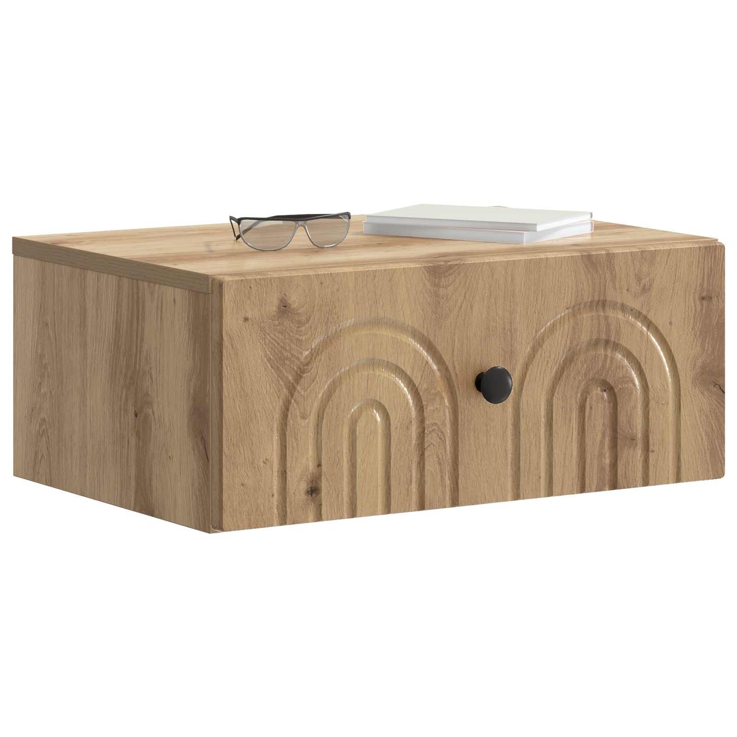 Wall-Mounted Bedside Cabinet 2 pcs Artisan Oak Engineered Wood