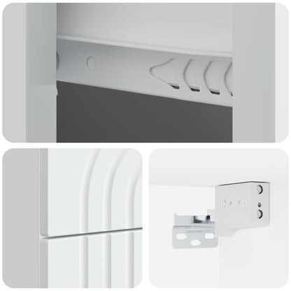 Wall-Mounted Bedside Cabinet White 33 x 34.5 x 40 cm