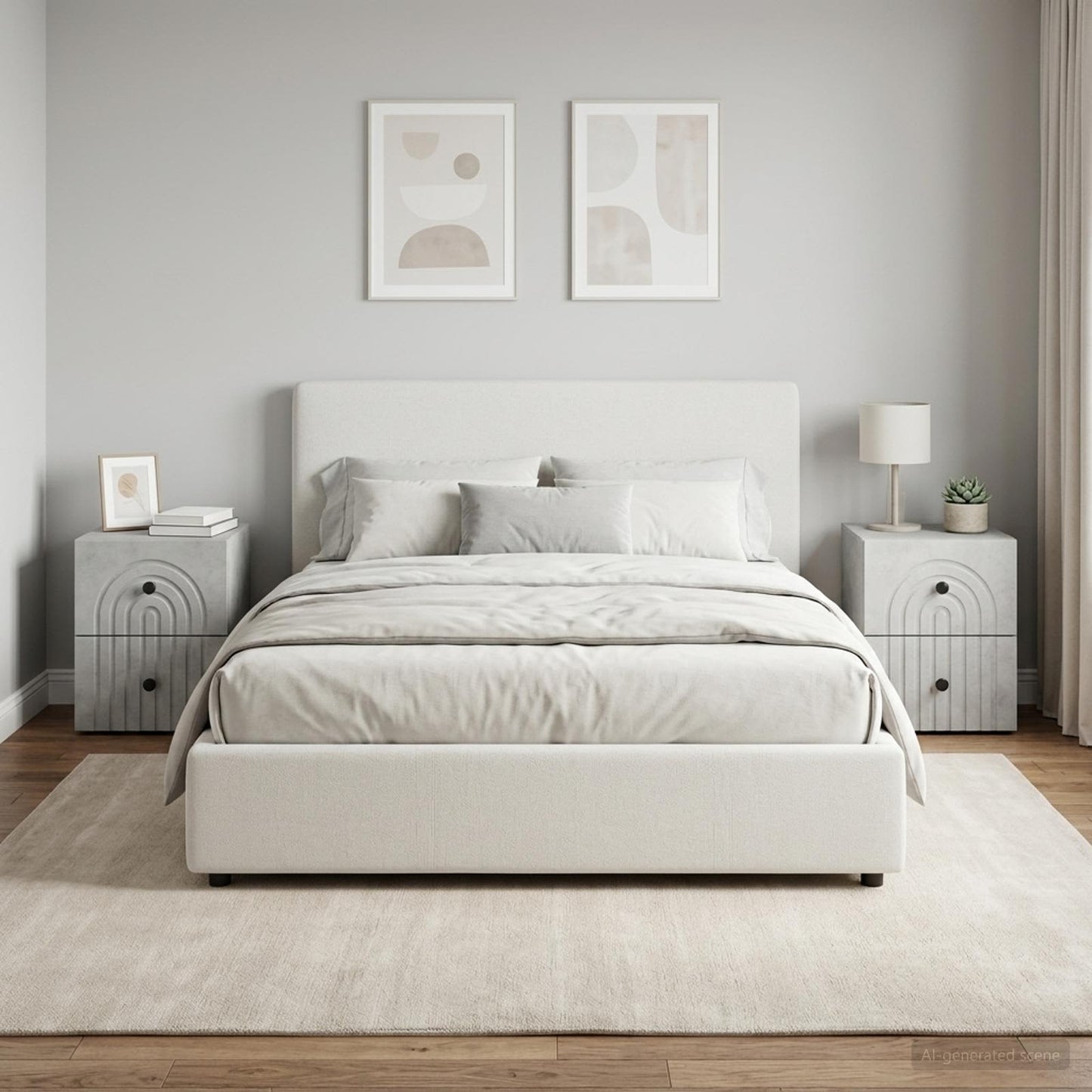 Wall-Mounted Bedside Cabinet 2 pcs White 33 x 34.5 x 40 cm