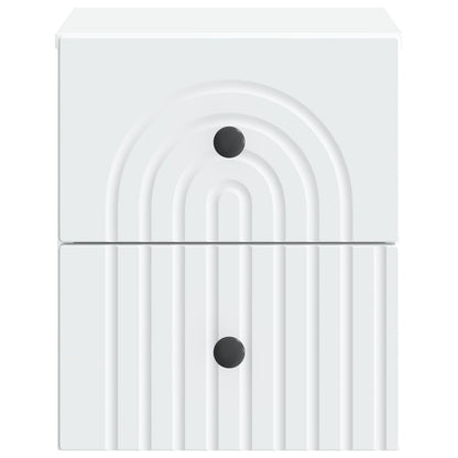 Wall-Mounted Bedside Cabinet 2 pcs White 33 x 34.5 x 40 cm