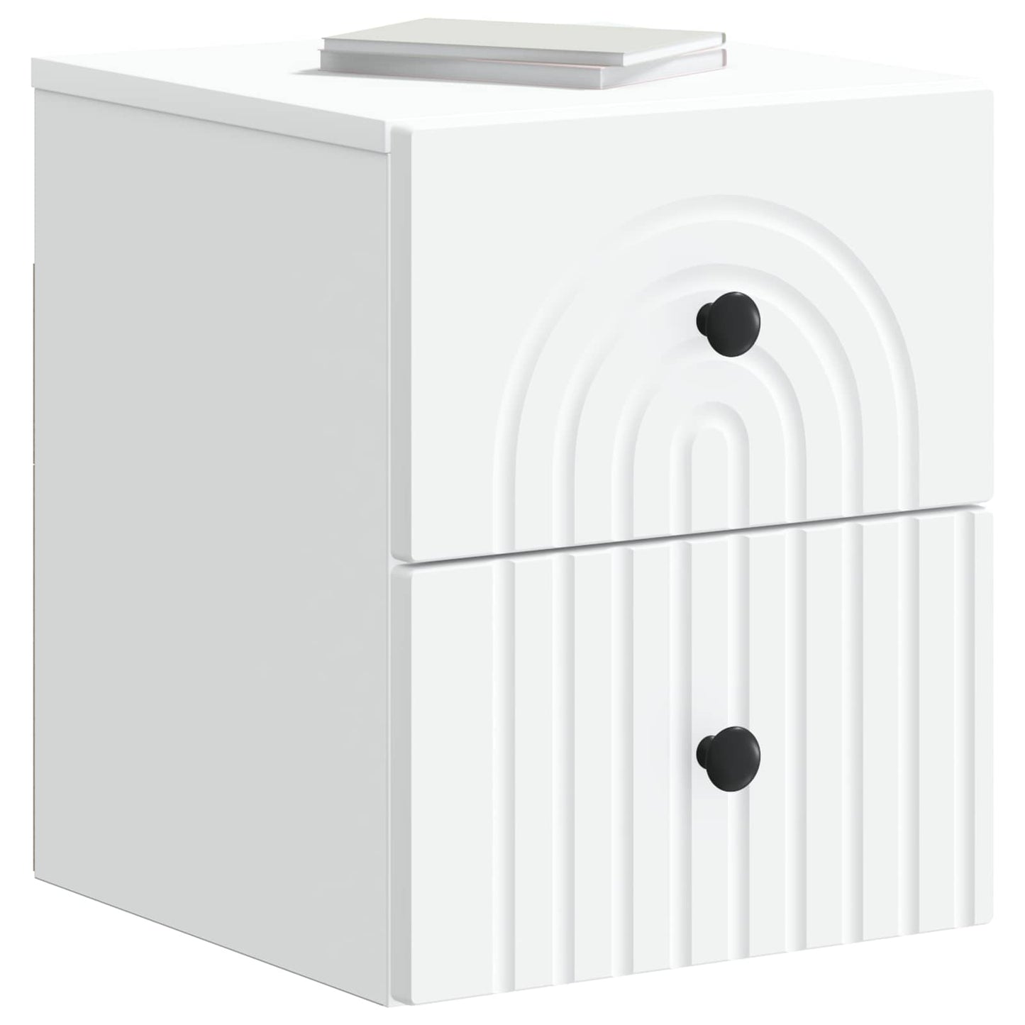 Wall-Mounted Bedside Cabinet 2 pcs White 33 x 34.5 x 40 cm