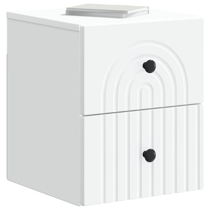 Wall-Mounted Bedside Cabinet 2 pcs White 33 x 34.5 x 40 cm
