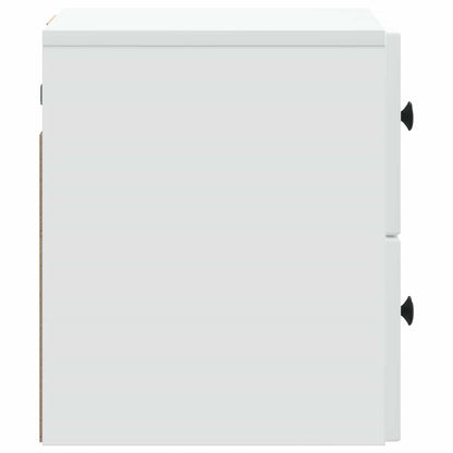 Wall-Mounted Bedside Cabinet 2 pcs White 33 x 34.5 x 40 cm