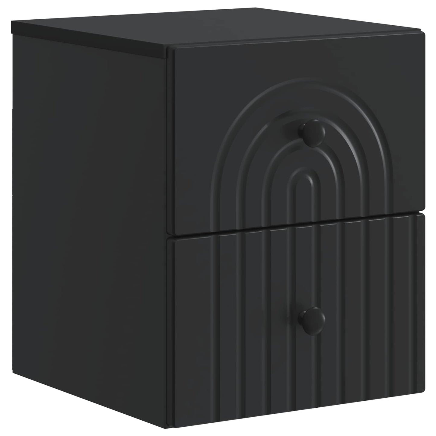 Wall-Mounted Bedside Cabinet Black 33 x 34.5 x 40 cm