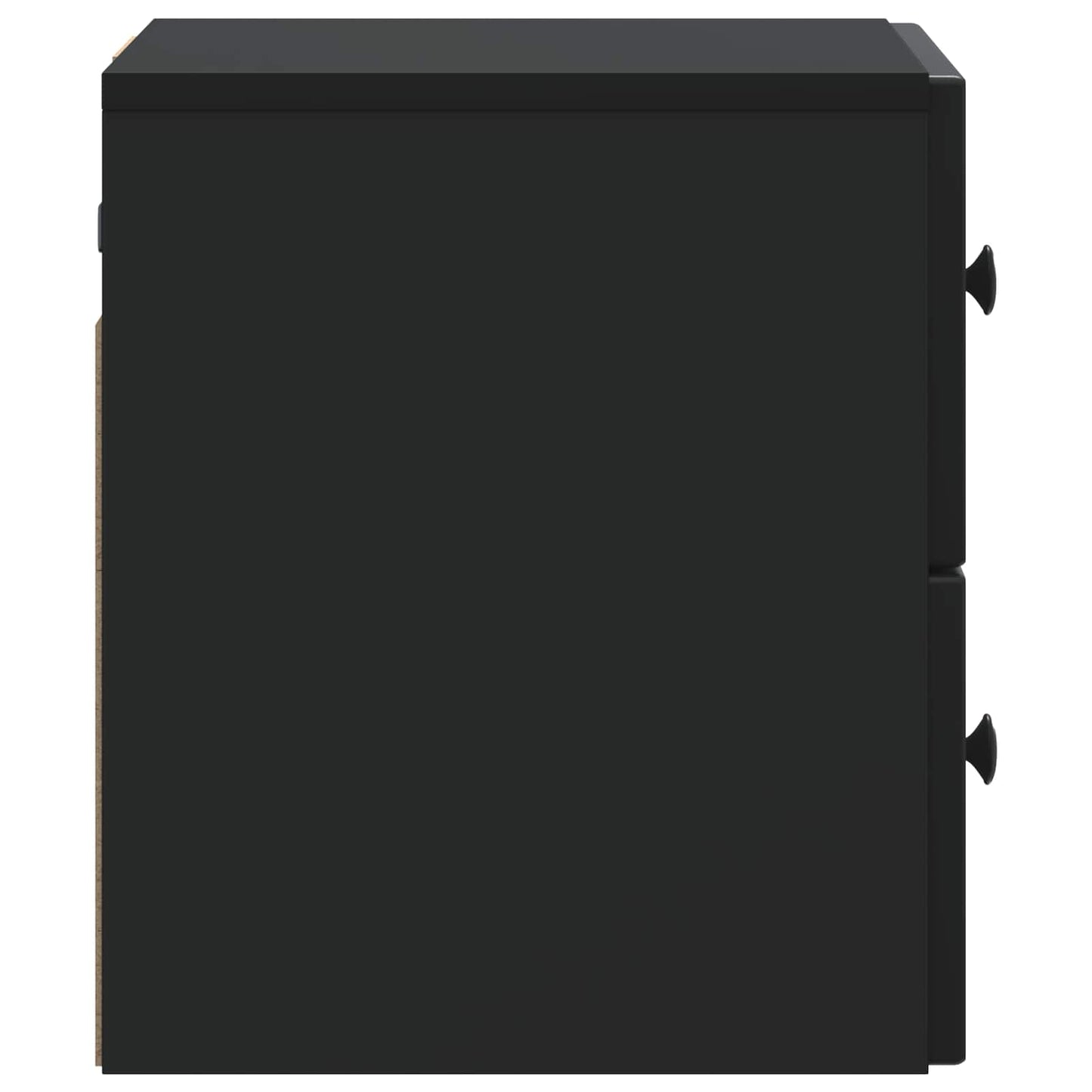 Wall-Mounted Bedside Cabinet Black 33 x 34.5 x 40 cm