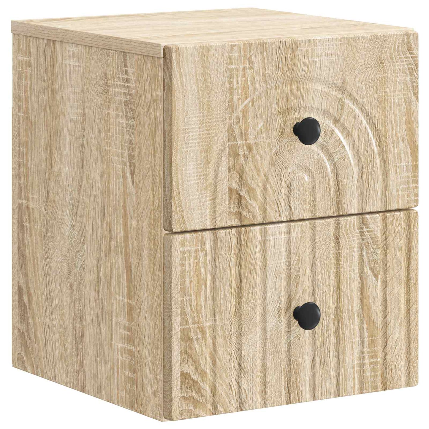 Wall-Mounted Bedside Cabinet Sonoma Oak 33 x 34.5 x 40 cm