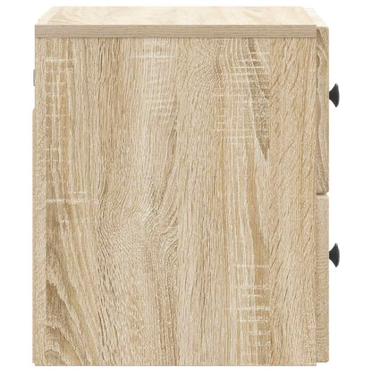 Wall-Mounted Bedside Cabinet Sonoma Oak 33 x 34.5 x 40 cm