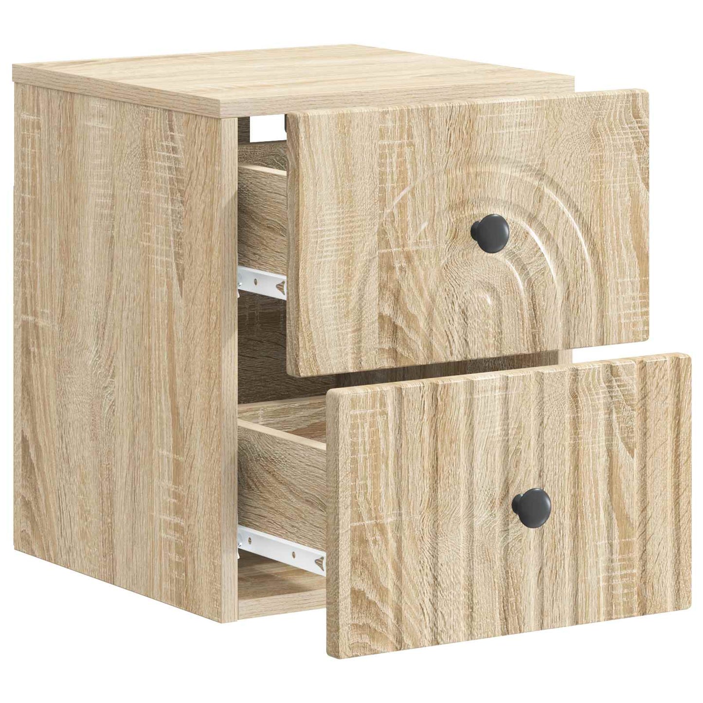 Wall-Mounted Bedside Cabinet 2 pcs Sonoma Oak 33 x 34.5 x 40 cm