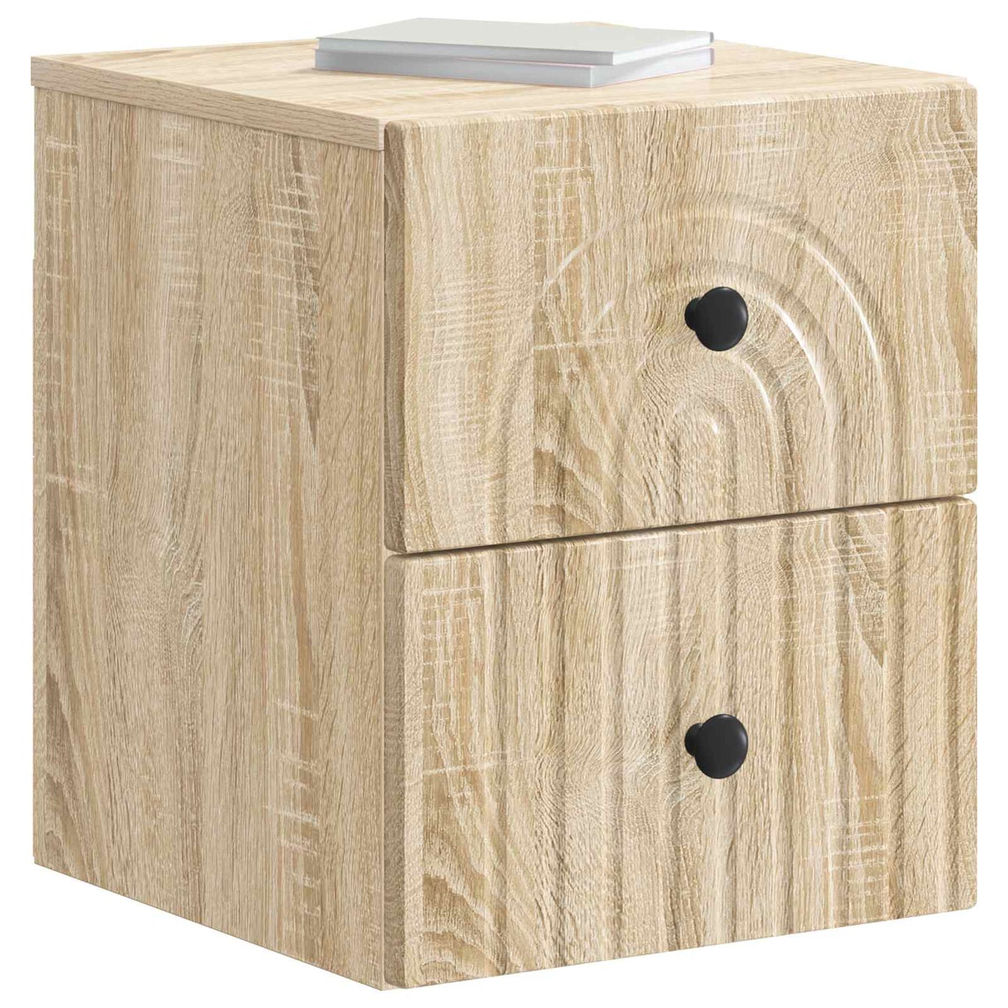 Wall-Mounted Bedside Cabinet 2 pcs Sonoma Oak 33 x 34.5 x 40 cm