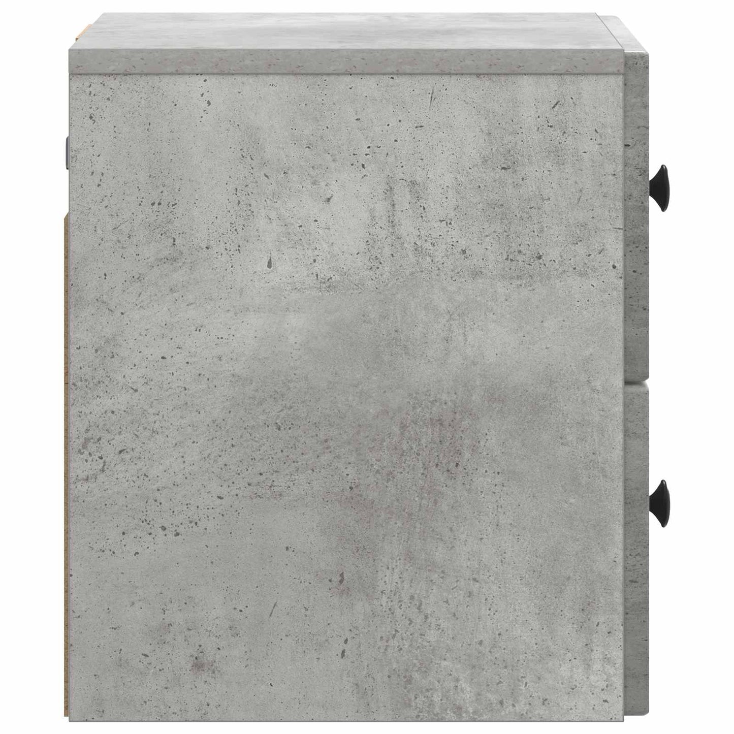 Wall-Mounted Bedside Cabinet with Drawer 2 pcs Concrete Grey