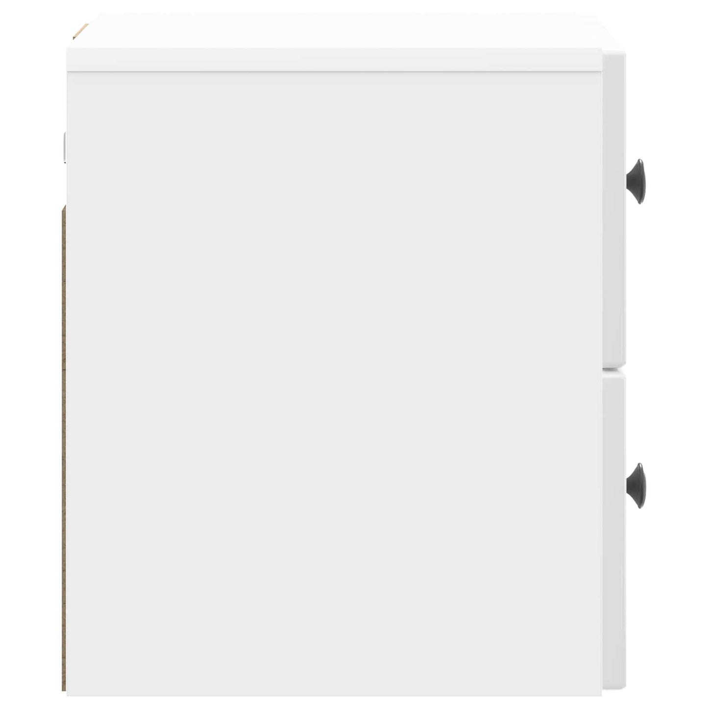 Wall-Mounted Bedside Cabinet with Drawer 2 pcs High Gloss White