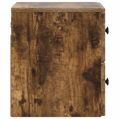 Wall-Mounted Bedside Cabinet 2 pcs Smoked Oak 33 x 34.5 x 40 cm