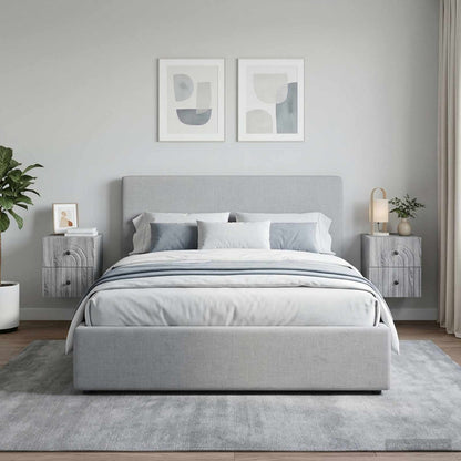 Wall-Mounted Bedside Cabinet 2 pcs Grey Sonoma Engineered Wood