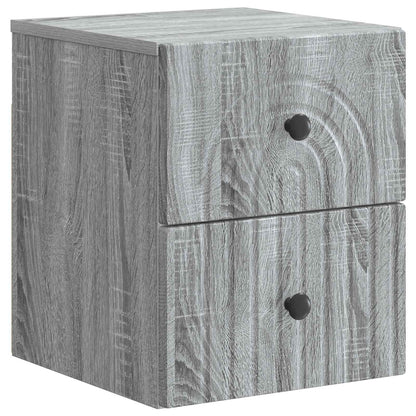 Wall-Mounted Bedside Cabinet 2 pcs Grey Sonoma Engineered Wood