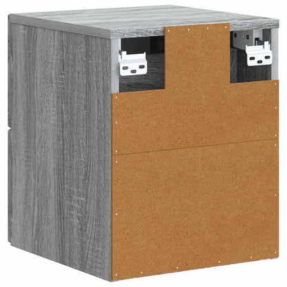 Wall-Mounted Bedside Cabinet 2 pcs Grey Sonoma Engineered Wood