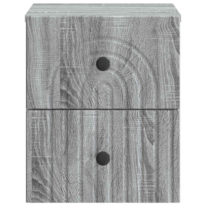 Wall-Mounted Bedside Cabinet 2 pcs Grey Sonoma Engineered Wood