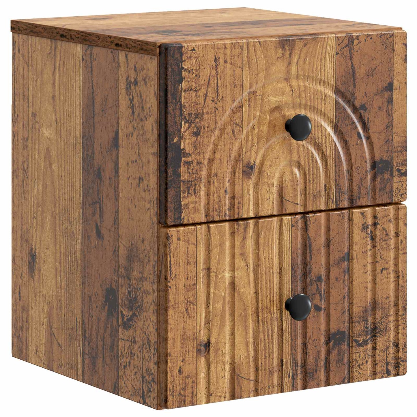 Wall-Mounted Bedside Cabinet Old Wood 33 x 34.5 x 40 cm