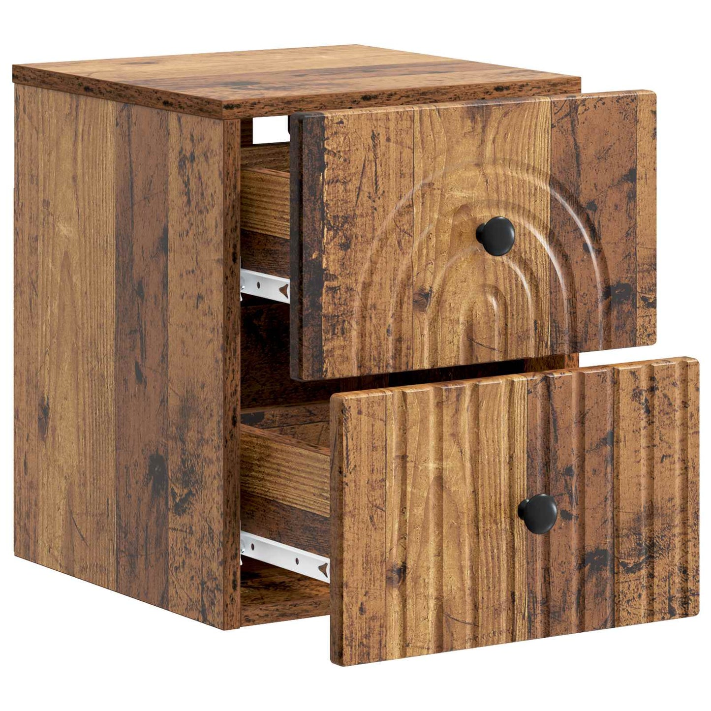 Wall-Mounted Bedside Cabinet Old Wood 33 x 34.5 x 40 cm