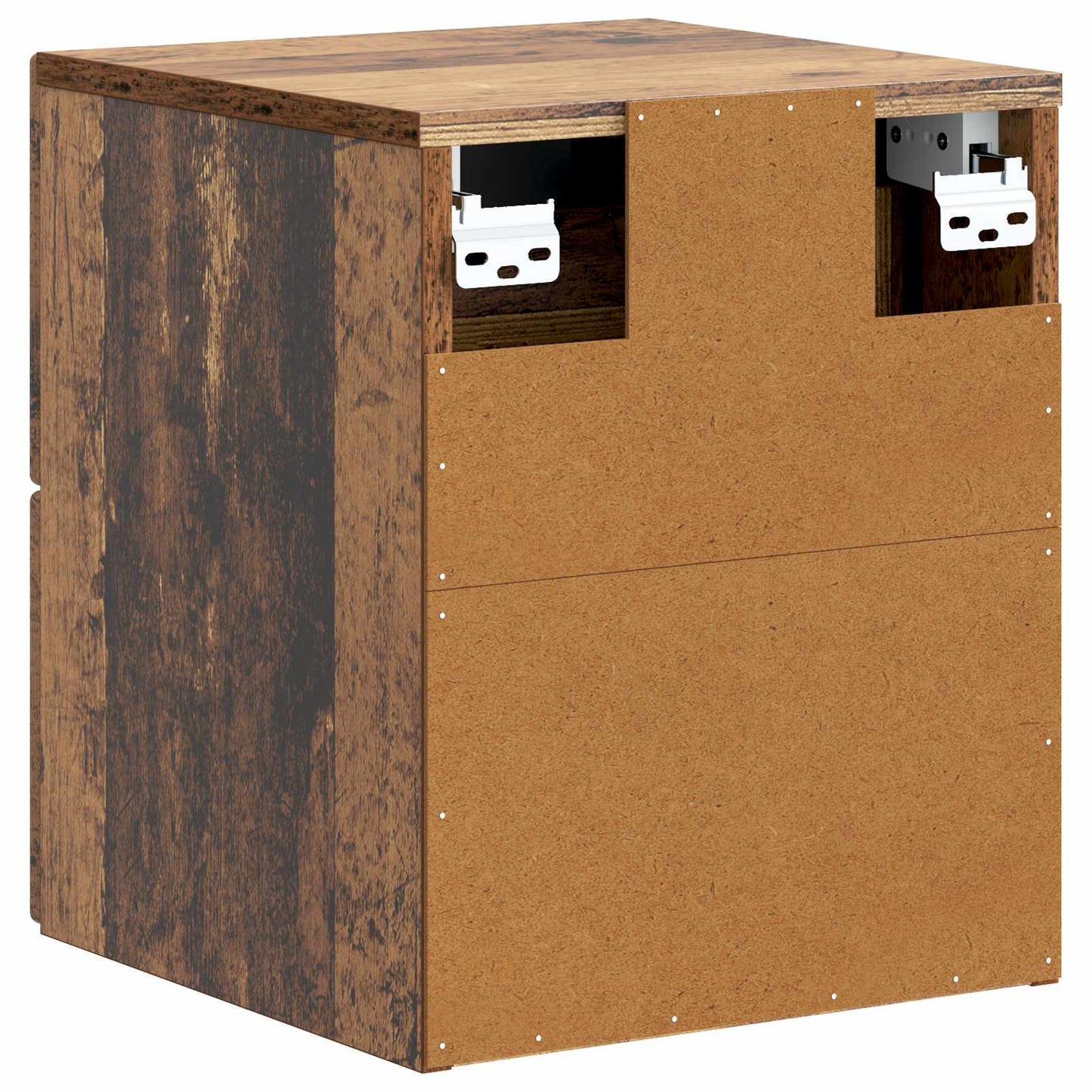 Wall-Mounted Bedside Cabinet Old Wood 33 x 34.5 x 40 cm