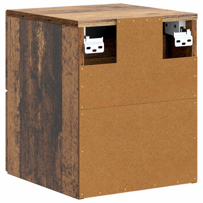 Wall-Mounted Bedside Cabinet Old Wood 33 x 34.5 x 40 cm