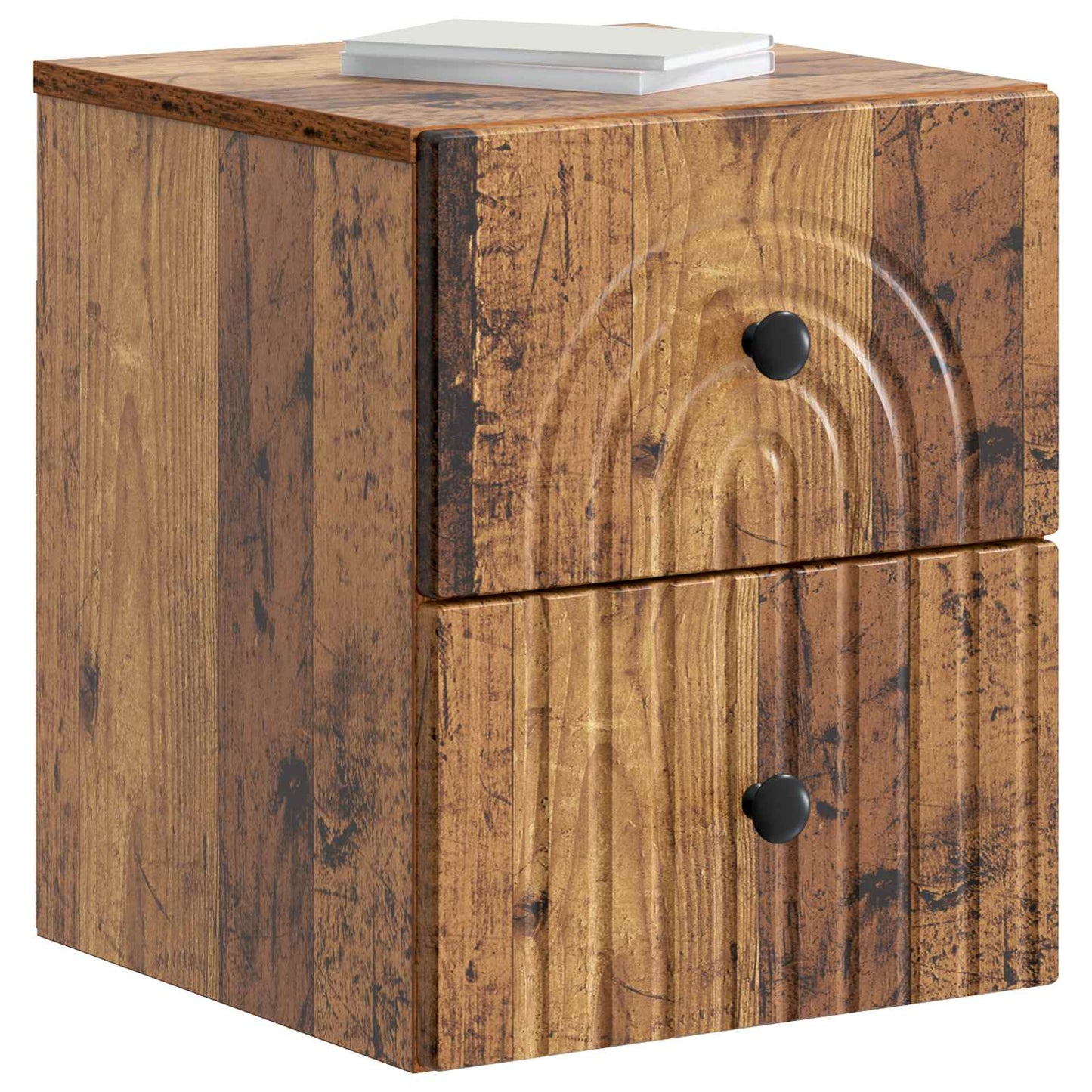 Wall-Mounted Bedside Cabinet Old Wood 33 x 34.5 x 40 cm