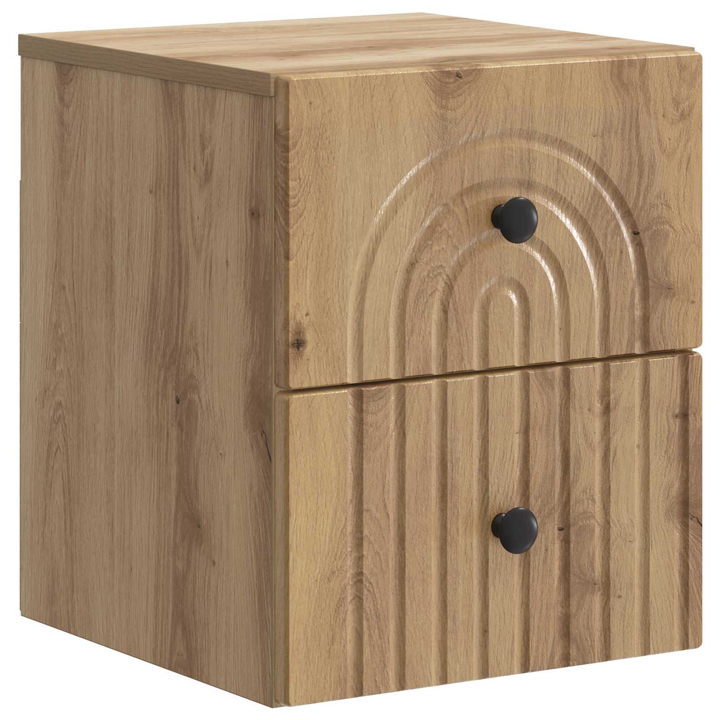 Wall-Mounted Bedside Cabinet 2 pcs Artisan Oak Engineered Wood