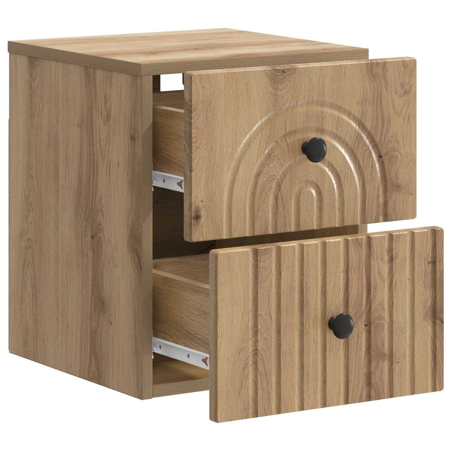 Wall-Mounted Bedside Cabinet 2 pcs Artisan Oak Engineered Wood