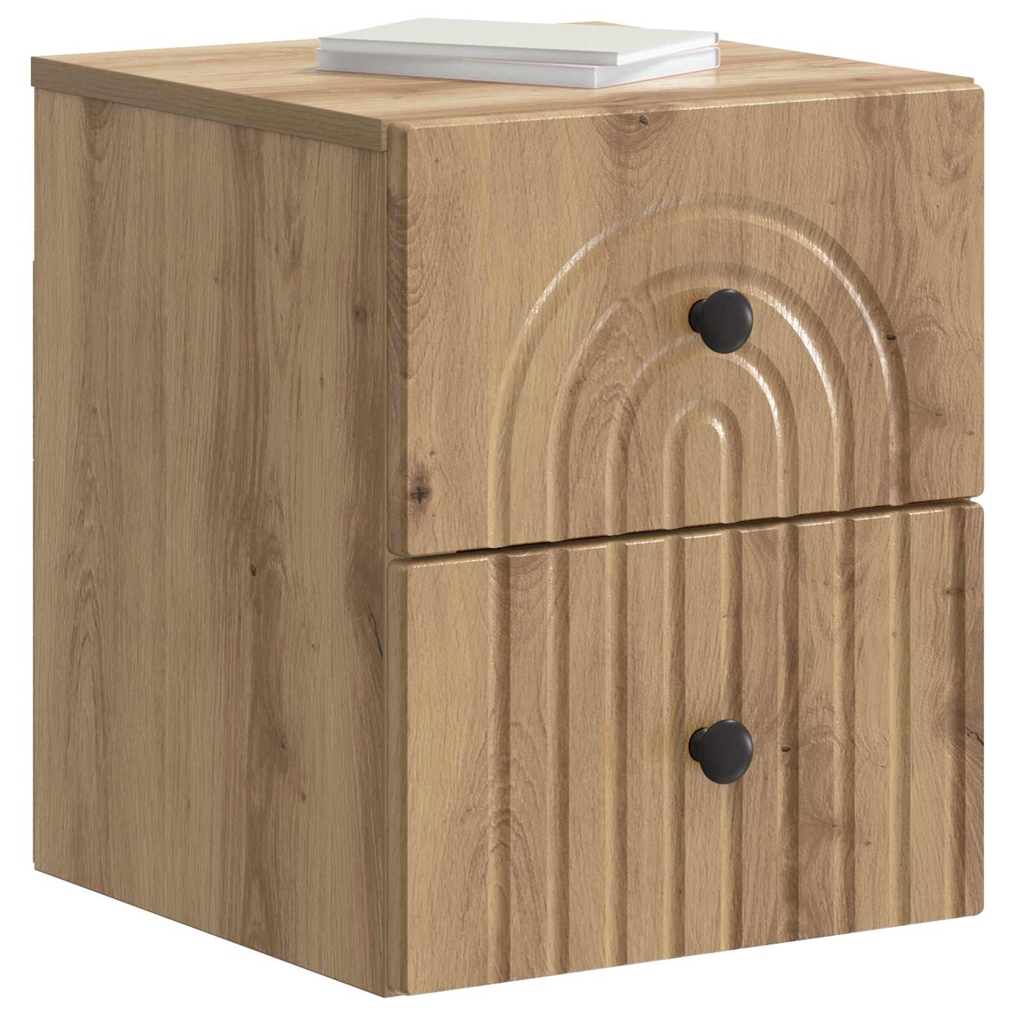Wall-Mounted Bedside Cabinet 2 pcs Artisan Oak Engineered Wood