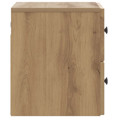 Wall-Mounted Bedside Cabinet 2 pcs Artisan Oak Engineered Wood