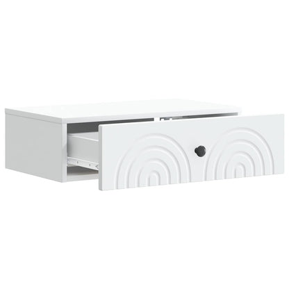 Wall-Mounted Side Table White 59 x 34.5 x 17 cm Engineered Wood