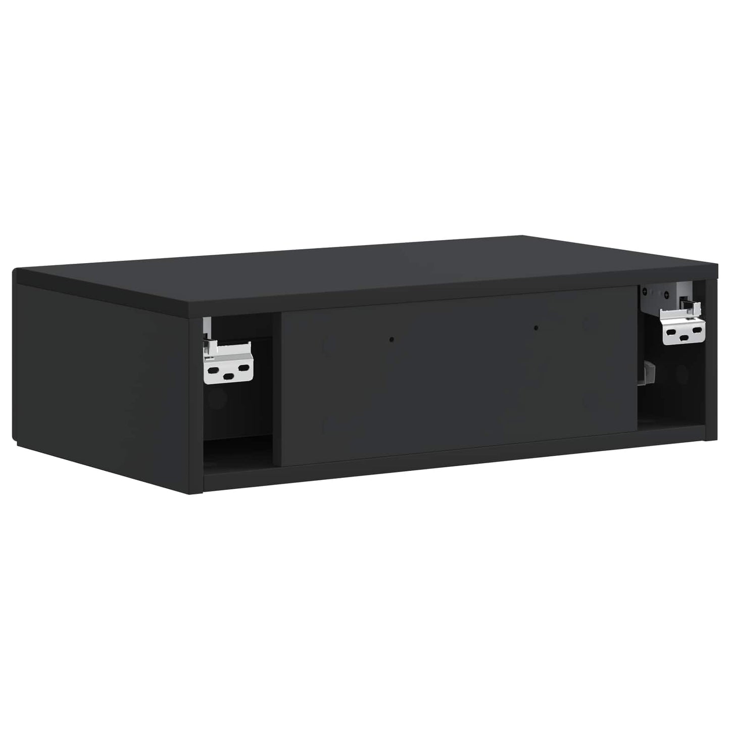 Wall-Mounted Side Table Black 59 x 34.5 x 17 cm Engineered Wood