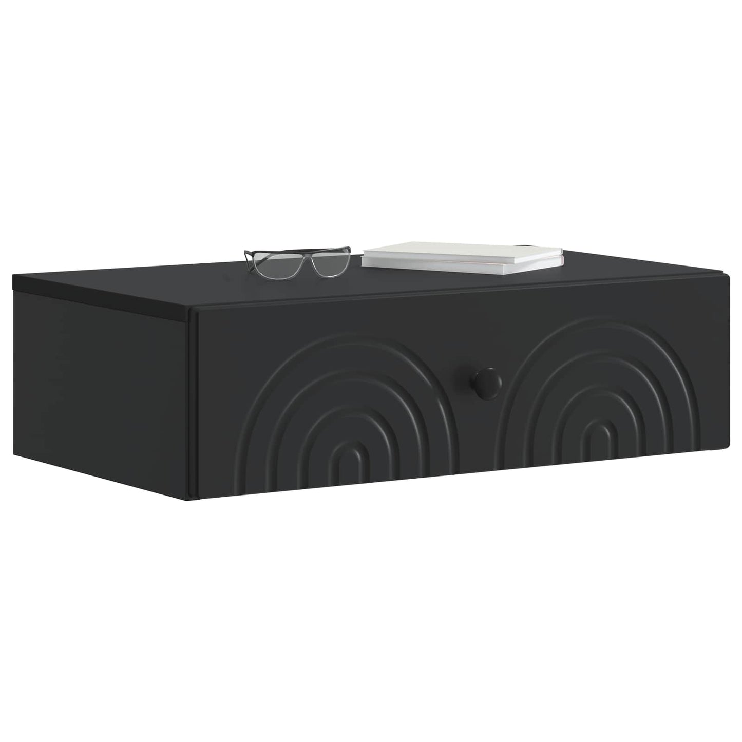 Wall-Mounted Side Table Black 59 x 34.5 x 17 cm Engineered Wood
