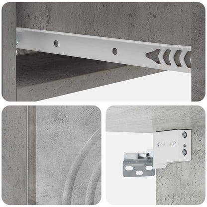 Wall-Mounted Side Table Concrete Grey 59 x 34.5 x 17 cm