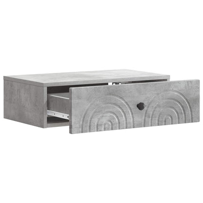 Wall-Mounted Side Table Concrete Grey 59 x 34.5 x 17 cm