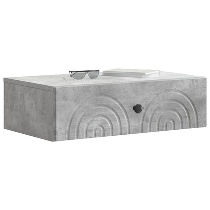 Wall-Mounted Side Table Concrete Grey 59 x 34.5 x 17 cm