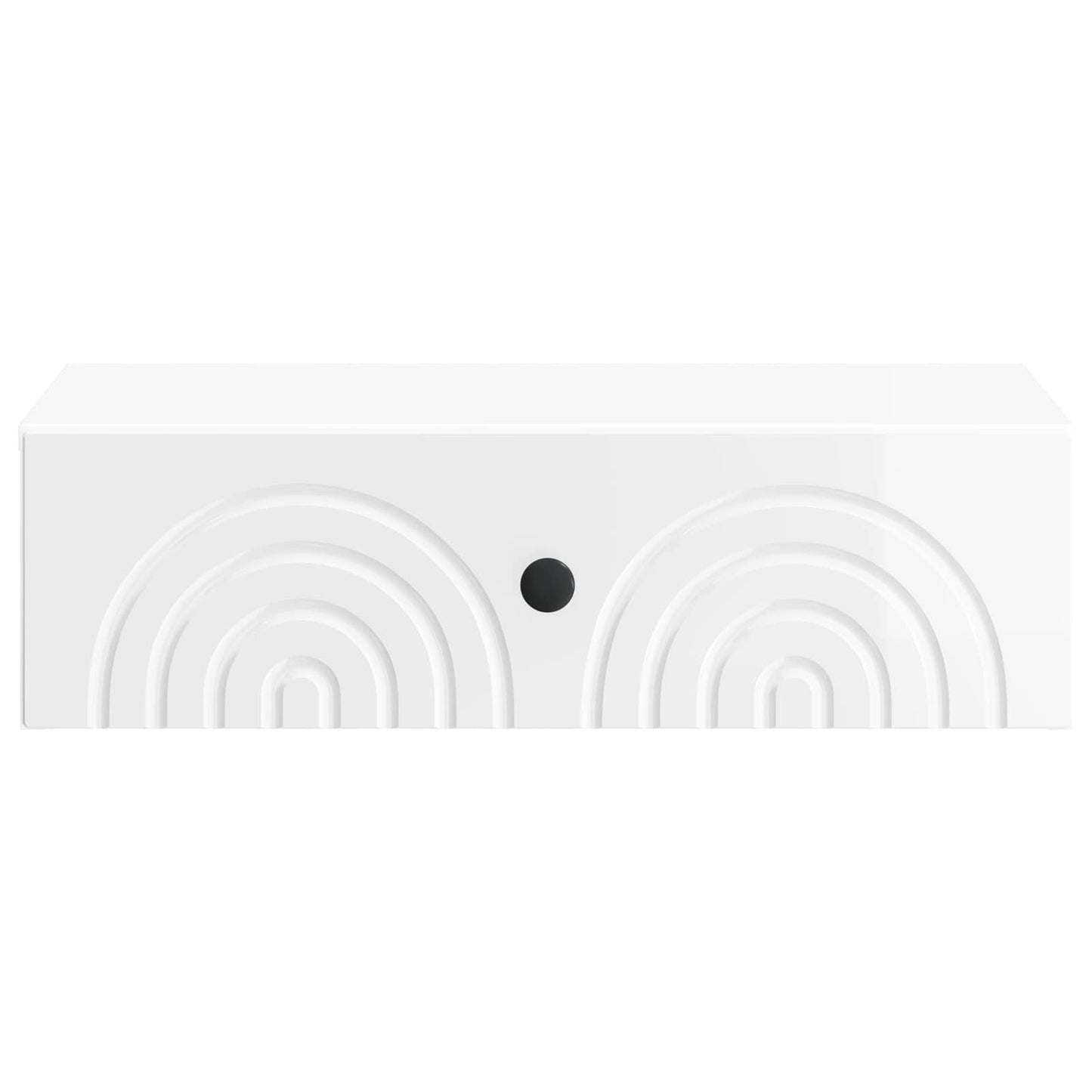 Wall-Mounted Side Table High Gloss White 59 x 34.5 x 17 cm