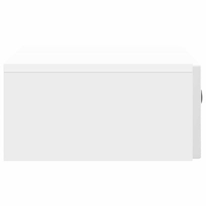 Wall-Mounted Side Table High Gloss White 59 x 34.5 x 17 cm